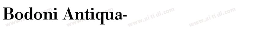 Bodoni Antiqua字体转换
